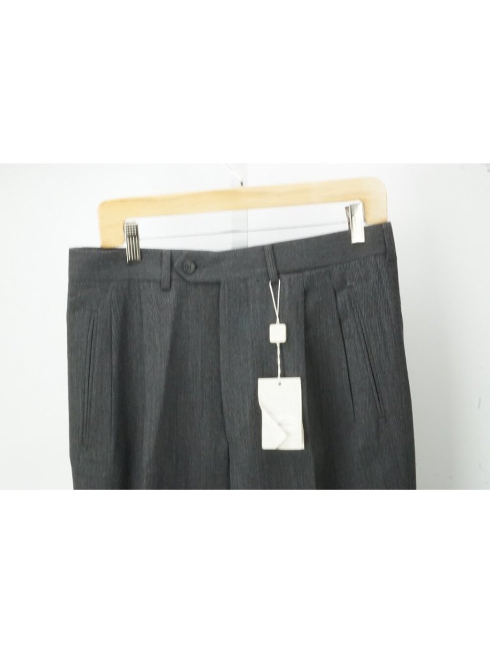 Corneliani Lem Gray Woven 100% Wool Mens Dress Pants Sz 48 EU BRAND NEW
